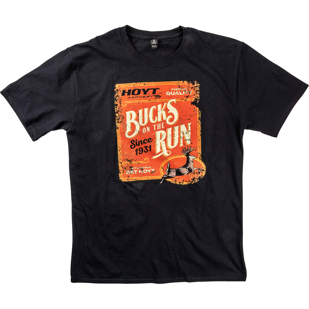 Hoyt Bucks on the Run Tee Black Large