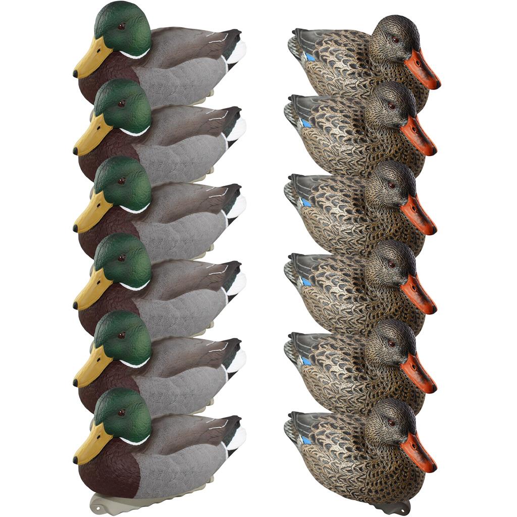 Cupped Finishing Mallards Decoys 6 Drakes 6 Hens