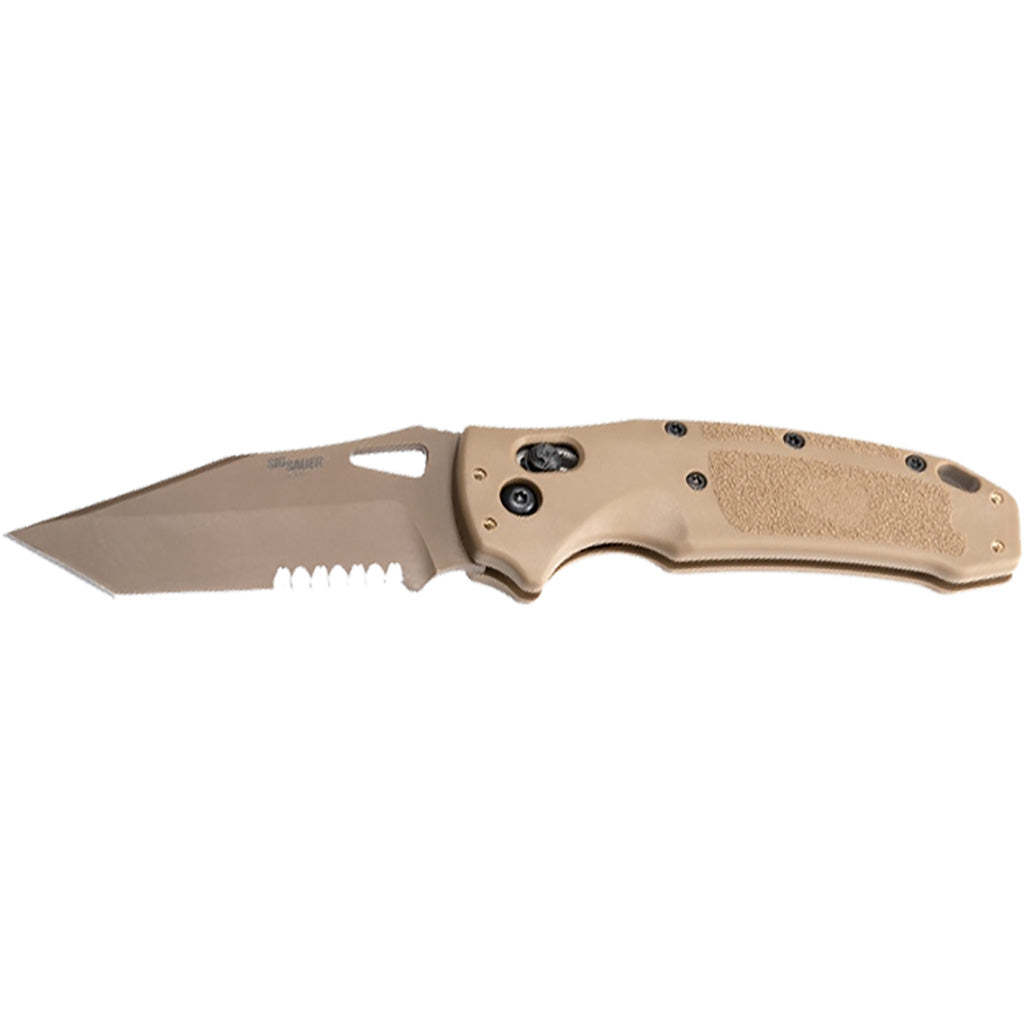 Hogue Sig Sauer K320 M17 Folding Knife Coyote Tan 3.5 in. Able Lock Tanto