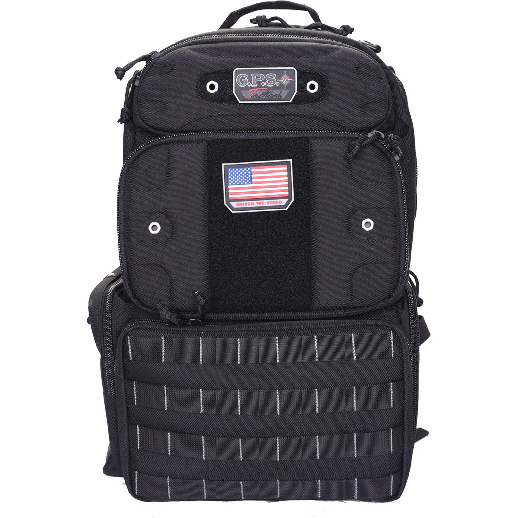 GPS Tactical Range Tall Backpack Black 4 Handguns