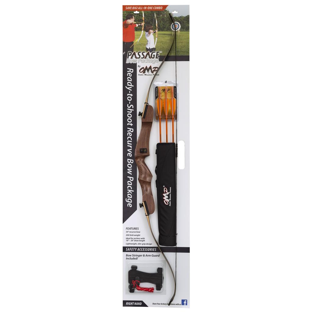 October Mountain Passage Recurve Bow Package 54 in 20 lb LH