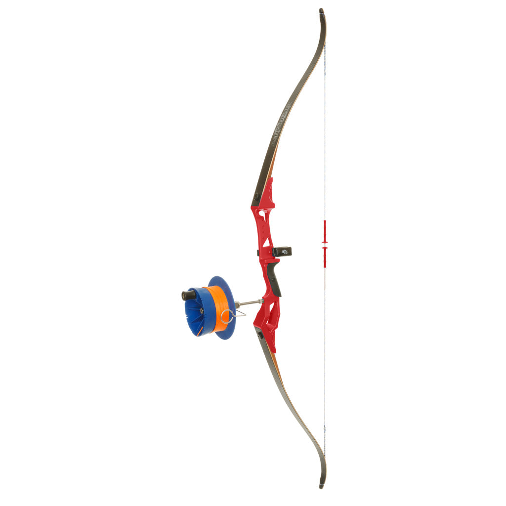 Fin Finder Bank Runner Recurve Package Red w/ Sidewinder Reel RH