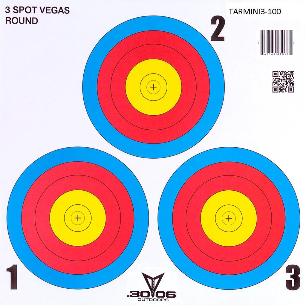 30-06 Mini Paper Target 3 Spot Vegas 100 pk.